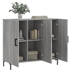 Acheter Maison Chic Buffet,Meuble de Rangement,commode pour salon,Cuisine sonoma gris 90x34x80 cm bois d'ingénierie -MN29306