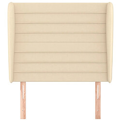 Avis Maison Chic Tête de lit scandinave avec oreilles,meuble de chambre Crème 83x23x118/128 cm Tissu -MN31292