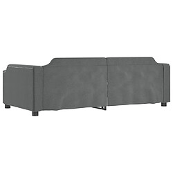 Acheter vidaXL Lit de repos gris foncé 100x200 cm tissu