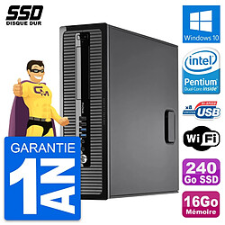 PC HP ProDesk 400 G1 SFF Intel Pentium G3220 RAM 16Go SSD 240Go Windows 10 Wifi · Occasion 