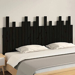 Avis Maison Chic Tête de lit scandinave pour lit adulte,Meuble de chambre murale Noir 166x3x80 cm Bois massif de pin -MN56332