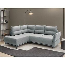 Lisa Design Arya - canapé d'angle convertible - avec coffre - 5 places - style contemporain - gauche Arya - canapé d'angle convertible - avec coffre - 5 places - style contemporain - gauche - Gris clair