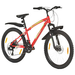 vidaXL Vélo de montagne 21 vitesses Roues de 26 pouces 36 cm Rouge