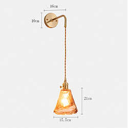 Avis Universal Lampe murale en verre rétro, miroir de salle de bains en laiton japonais, lampe frontale, chambre d'accueil, chambre à coucher, lampe de chevet.