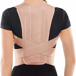 TOROS-GROUP Correcteur De Posture ? Maintien Du Dos et Épaules Pour Homme et Femme - Corset De Soutien - Beige - Small