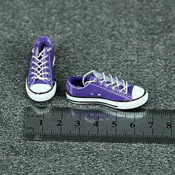 1/6 Chaussures En Toile à Lacets Baskets à Talons Plats Pour Figurine 12 `` Violet pas cher