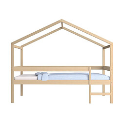 Avis Le Quai Des Affaires Lit cabane MIKA 90x190 + sommier / Naturel