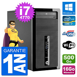 PC Tour HP ProDesk 400 G1 Intel i7-4770 RAM 16Go Disque 500Go Windows 10 Wifi · Occasion 