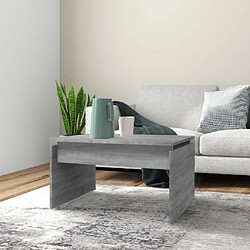 vidaXL Table basse Sonoma gris 68x50x38 cm Bois d'ingénierie 