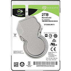 Seagate Technology BarraCuda Disque Dur Interne 2To HDD 2.5" SATA 6.0Go/s 140Mo/s Gris