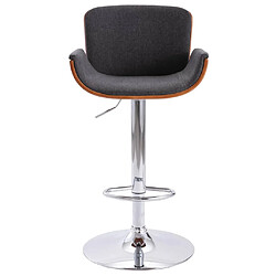 vidaXL Tabouret de bar Gris Tissu