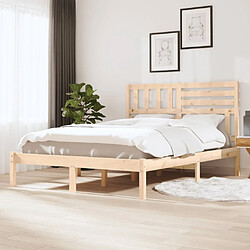 vidaXL Cadre de lit sans matelas 150x200 cm bois massif de pin