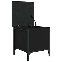 Maison Chic Banc de rangement | Meuble de rangement d'Entrée | Coffres d'Intérieur noir 42x42x45 cm bois d'ingénierie -MN43557 pas cher