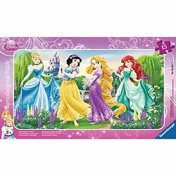 Ludendo Puzzle cadre 15 pièces - La promenade des princesses - Disney Princesses