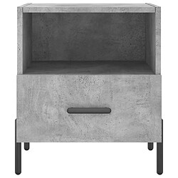 Acheter Maison Chic Table de chevet,Table de Nuit,Meuble de Rangement gris béton 40x35x47,5 cm bois d’ingénierie