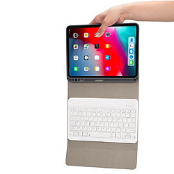 Wewoo RK11 Pour iPad Pro 11 pouces Texture Soie Détachable En Plastique Clavier Bluetooth Cuir Avec Fente Stylo Et Fonction De Support Noir pas cher