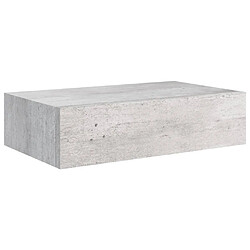 Avis vidaXL Étagères à tiroir murales 2 pcs Gris béton 40x23,5x10 cm MDF