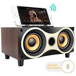 Acheter Wewoo Enceinte Bluetooth X6 Portable Haut-parleurs sans fil en bois Subwoofer Stero Radio FM Desktop