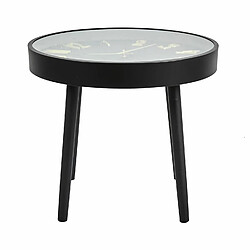 Acheter The Home Deco Factory Table d'appoint avec horloge - Diam. 50 cm x H. 43,5 cm - Noir