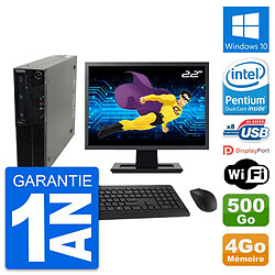 PC Lenovo M82 SFF Ecran 22" Intel G630 RAM 4Go Disque Dur 500Go Windows 10 Wifi · Occasion 