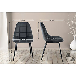 Non Lot de 2 chaises Tom simili cuir