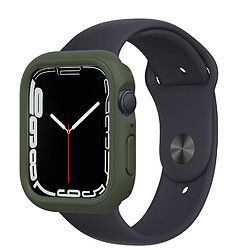 RHINOSHIELD Coque Bumper Compatible avec Apple Watch Series 8 / 7 [41mm] CrashGuard NX - Protection Fine Personnalisable avec Technologie Absorption des Chocs - Vert Kaki 