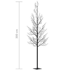 vidaXL Sapin de Noël 600 LED colorées Cerisier en fleurs 300 cm pas cher