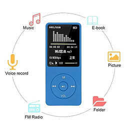 Wewoo Lecteur MP3 Mode Portable Ecran LCD Radio FM Jeux Vidéo Film MP3 MP4 Mini Walkman, Capacité de la mémoire: 4 Go (Bleu)