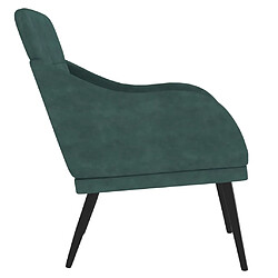 Avis vidaXL Fauteuil Vert foncé 63x76x80 cm Velours