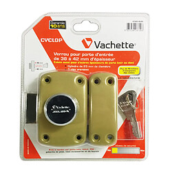 Verrou de securite Vachette Cyclop à bouton pour porte 38 a 42 mm