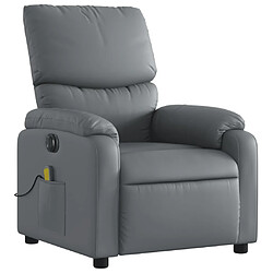 Avis vidaXL Fauteuil de massage inclinable électrique gris similicuir