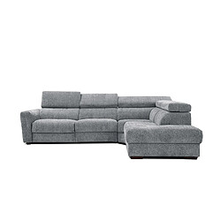 Acheter Courtois Laville Canapé d'angle droit Calvera Calvera 5 places avec un relax électrique tissu gris moyen