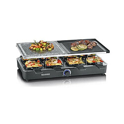 Appareil à raclette 8 personnes 1400w + pierre à griller + gril - 2371 - SEVERIN