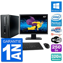 PC Tour HP 600 G1 Ecran 19" Intel G3220 RAM 32Go Disque 250Go Windows 10 Wifi · Occasion 