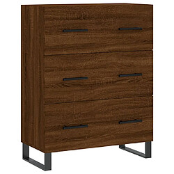 vidaXL Buffet chêne marron 69,5x34x90 cm bois d'ingénierie