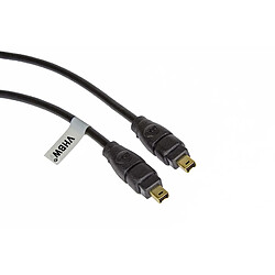 Vhbw Câble Firewire 2m, 4polig sur 4polig 4-4 pin en noir