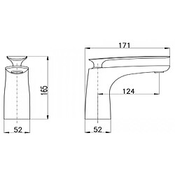 Rav Mitigeur lavabo TIGRIS en chrome sans siphon pas cher