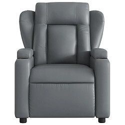 Avis Maison Chic Fauteuil inclinable,Fauteuil luxe de relaxation Gris Similicuir -MN66651