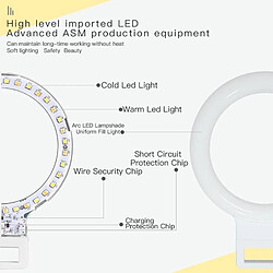 Avis Wewoo Lumière Selfie LED Light Live de remplissage du flash avec retardateur (Noir)