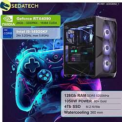 Sedatech PC Gamer Pro • Intel i9-14900KF • RTX4090 • 128 Go DDR5 • 4To SSD M.2 • sans OS