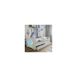 Lit babydreams 2 vert ours bleu tiroir et matelas inclus 140/70