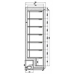 Armoire Réfrigérée Negative Inox - 340 L - Combisteel - R600aAcier inoxydable1 PortePleine