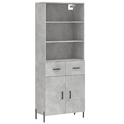 Maison Chic Buffet,Meuble de Rangement,commode pour salon,Cuisine Gris béton 69,5x34x180 cm Bois d'ingénierie -MN39041