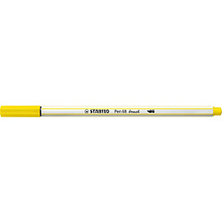 STABILO Feutre pinceau Pen 68 brush, jaune citron ()