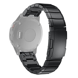 Avis Wewoo Bracelet pour montre connectée de poignet en acier à démontage rapide Garmin Fenix 5 22 mm Noir