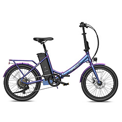 Vélo électrique FAFREES F20 Lasting - Moteur 250W Batterie 36V18.2Ah Assisted Autonomie 120KM Frein à Disque Mécanique - Bleu Violet