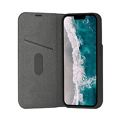 DBRAMANTE1928 Étui Folio pour Apple iPhone 14 Pro Modèle Oslo en Cuir Vegan avec Porte-Cartes Noir