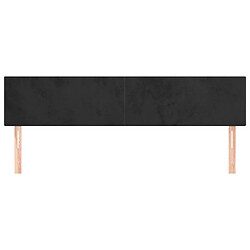 Avis Maison Chic Lot de 2 Têtes de lit design pour chambre - Décoration de lit Noir 100x5x78/88 cm Velours -MN96035