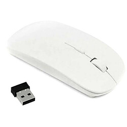 Universal Souris optique sans fil 2.4 pour ordinateurs portables Apple Pro PC(blanche) 