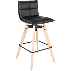 Tabouret de bar design avec pieds en chêne